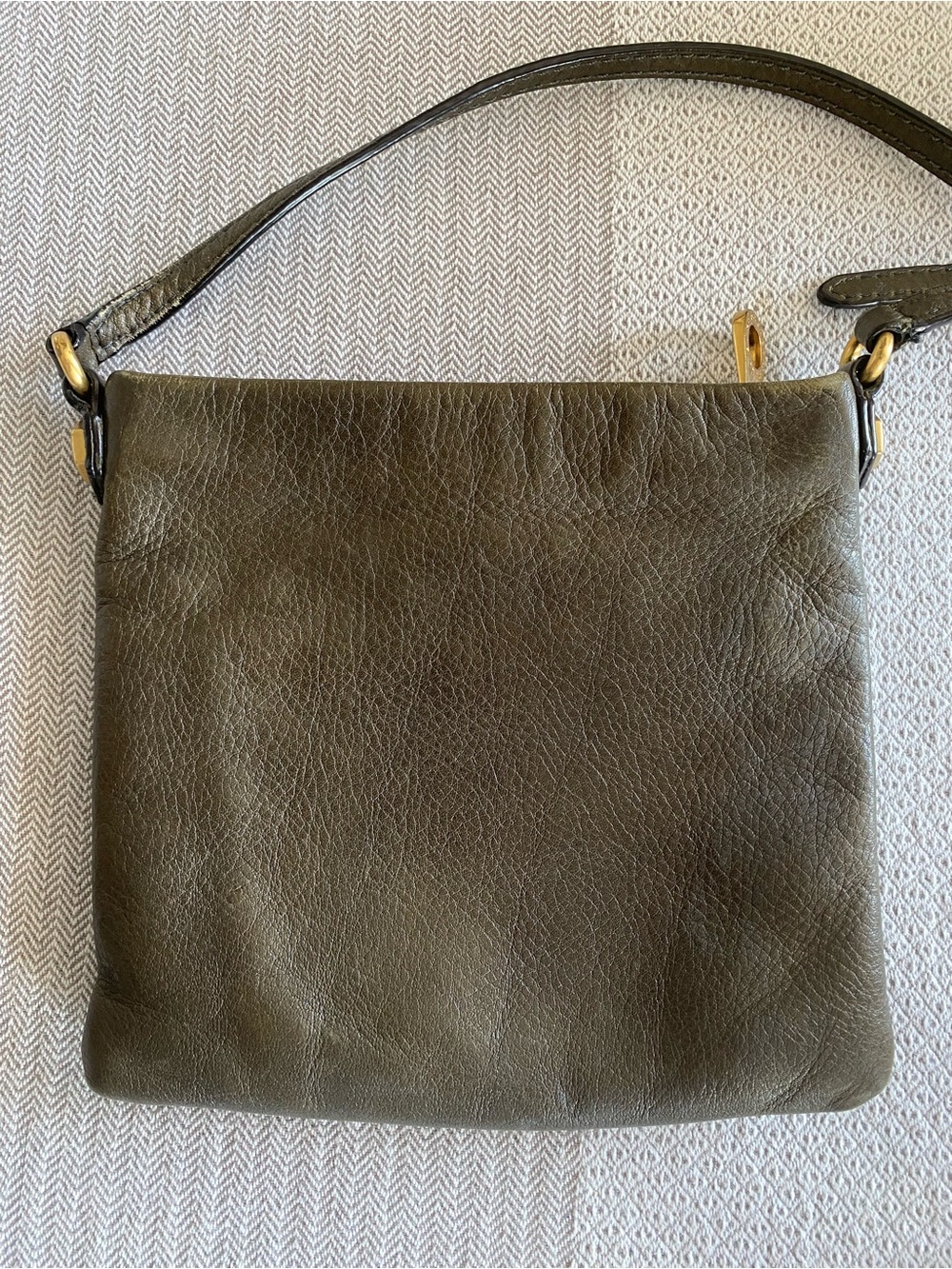 Marc by Marc Jacobs Dark Gray Leather Crossbody with Gold Logo - Picture 6 of 6